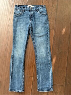 Boys 511 Slim Mid Wash Blue Straight Jeans